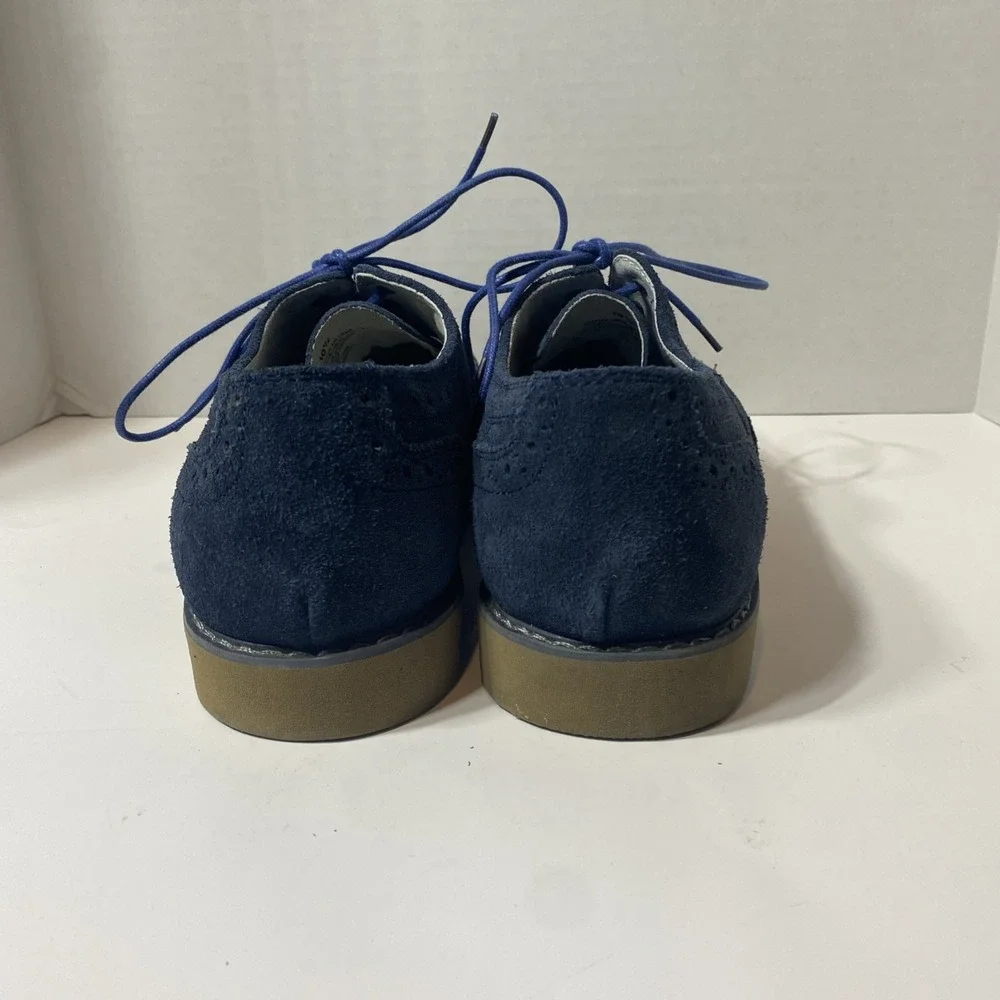 Express Wing Tip Oxford Shoes Chalk Suede Blue Soles Mens‎ 10.5